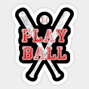 Play Ball Baseball Sticker